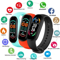 m6 sport smart watch for men women fitness tracker heart rate blood pressure monitor color screen bluetooth kids wrist watches
