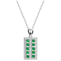 Burmese Jade Abacus Pendant Choker Jadeite Necklace Fashion 925 Silver Natural Jewelry Green Amulet Gemstones Men Talismans