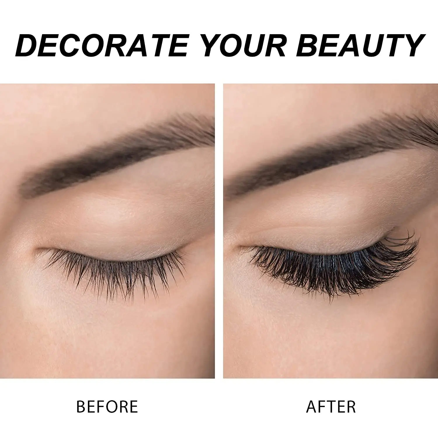 FAIRYTIS DD Curl 3 Pairs Soft Natural False Eyelashes Russian Volumes 3D Fluffy Faux Mink Lashes Reusable Fake Extension