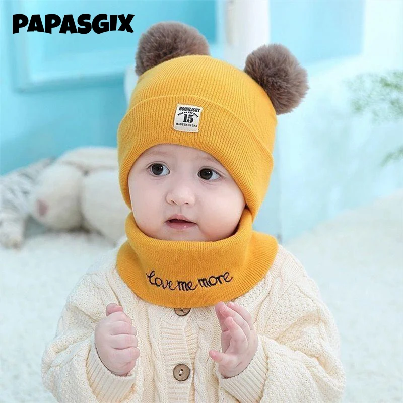 

Knitted Kids Beanie Cap Infant Baby Boy Girl Hat Warm Children Baby Autumn Winter Girls Hat For Kids Toddler Bonnet Enfant Warm