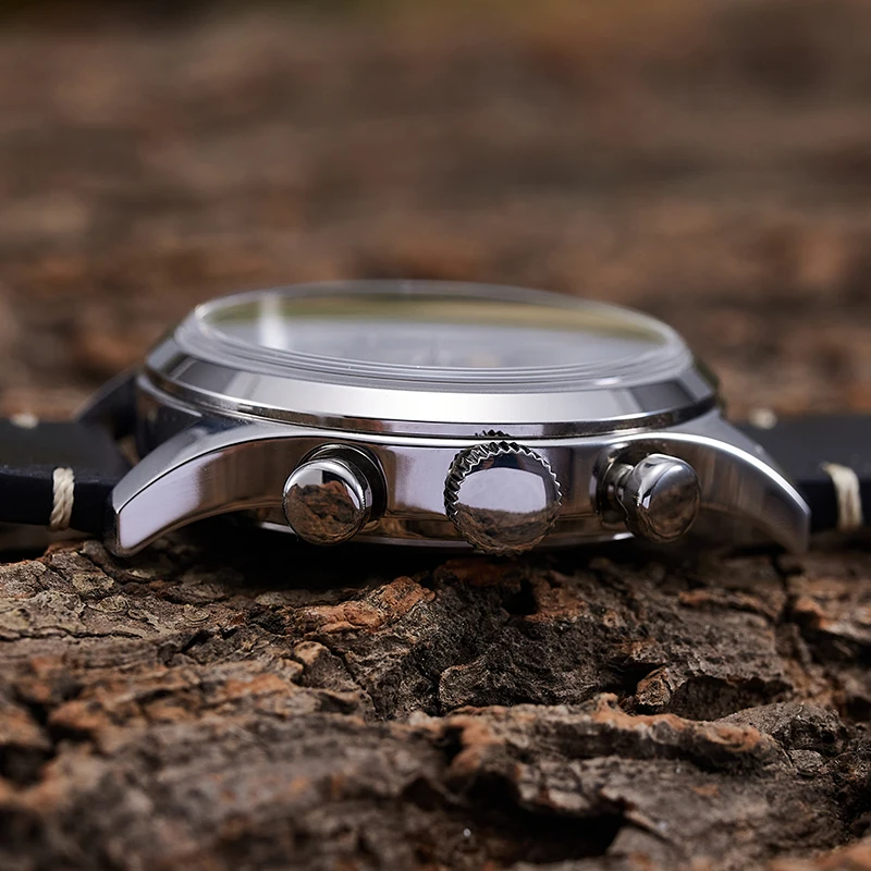 Мужские водонепроницаемые кварцевые часы с хронографом в стиле ретро - купить по