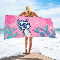 summer cactus prints quick dry beach towel large bath towels surf poncho microfiber bath towel summer swimming xxl beach towel