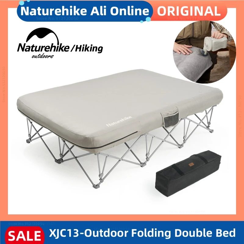 

Naturehike Outdoor Folding Double Bed Portable Widened Camping Bed Travel Tent Camp Bed Bearing 200kg Without Inflatable Cushion