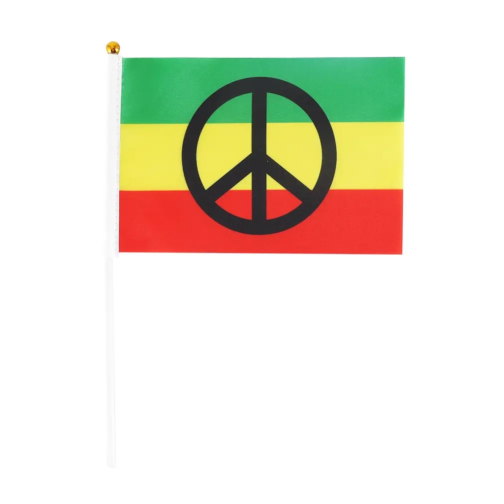 

10pcs 14*21cm Flags Russian Patriot National Flag Russia Flying Flag Banner With Plastic Flagpoles Hand Waving Flags