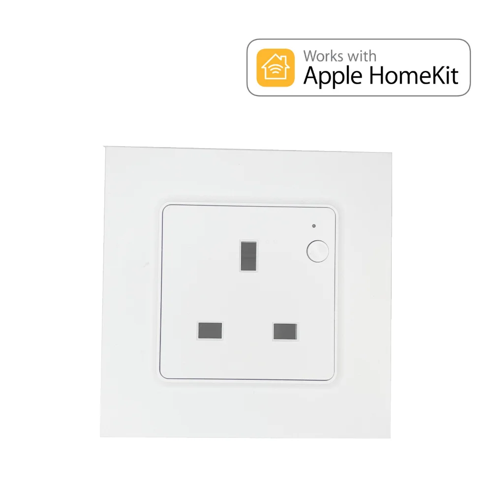 Умная настенная розетка Homekit, Великобритания, Wi-Fi, голосовое дистанционное управление, защита от перенапряжения, 110-250 В, 16 А