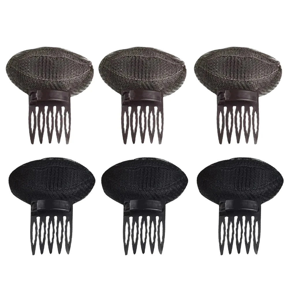 

6 Pcs Bangs Pad Bump Comb Hair Stick Clip Volume Insert Braiding Tools Base Puffs