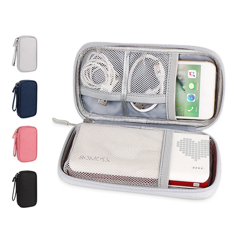 

Portable Phone Bag Cable Organizer Waterproof Storage Bag for Power Bank Digital Cable Case Earphone Oxford Cloth Holder Case