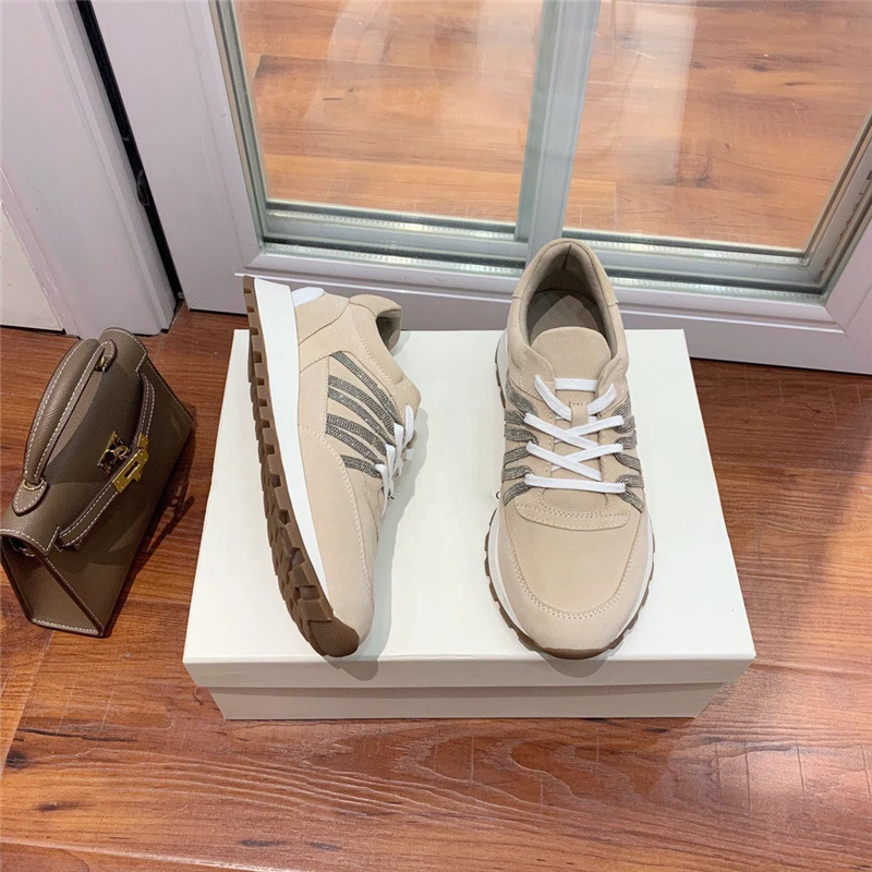 Spring New Style Suede Strap Forrest Gump Jogging Shoes Women's Summer Walking Fashion Lightweight Flat Casual Sneakers loafers