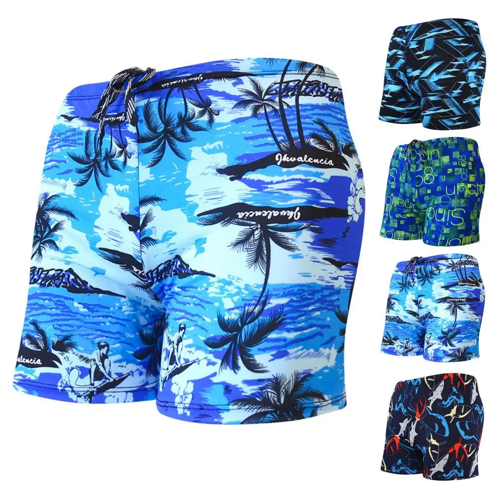 

Chic Summer Trunks Mid Waist All Match Cute Pattern Summer Trunks Quick Dry Men Trunks for Vacation