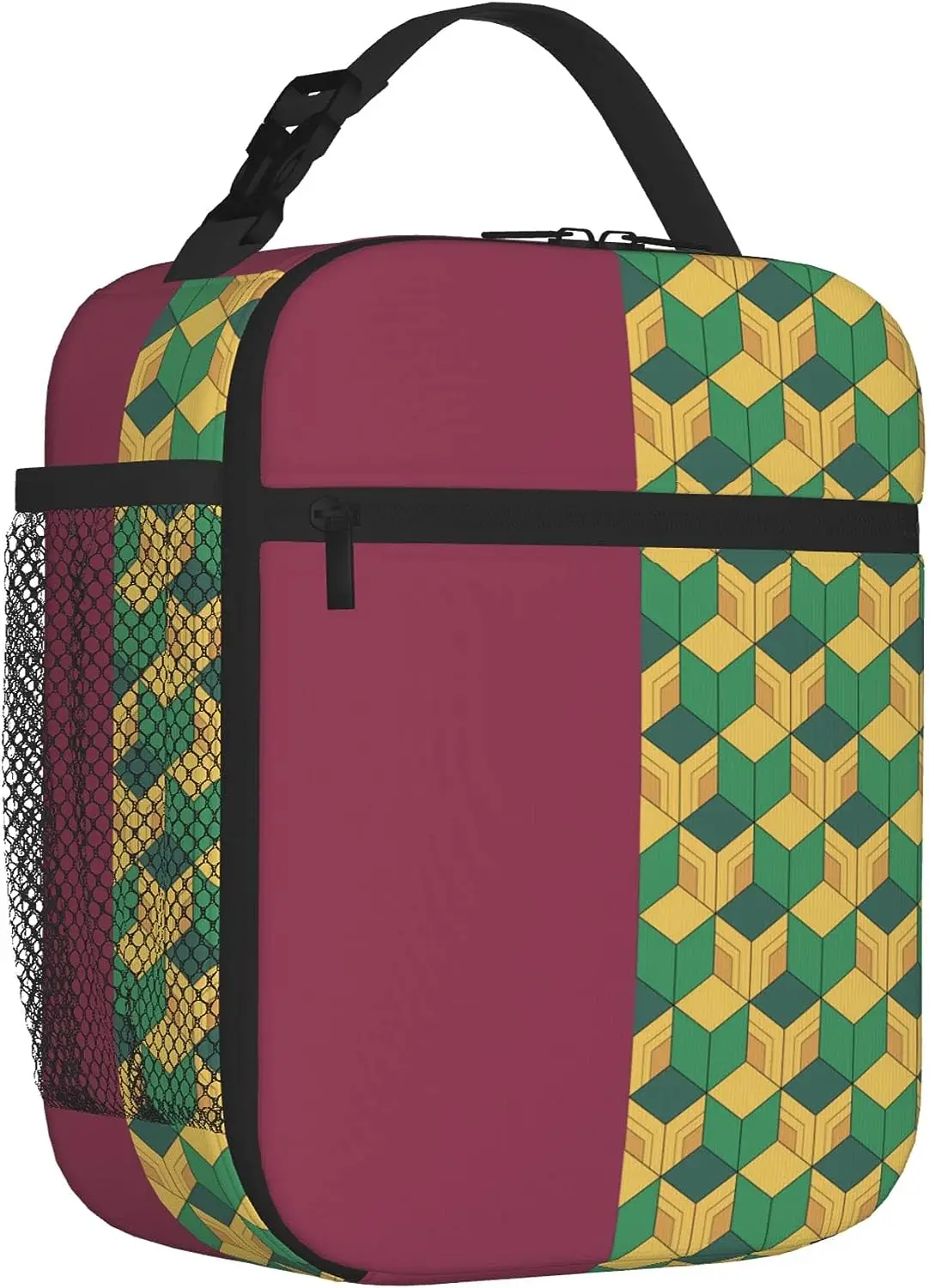 

Reusable Insulated Cooler Lunch Box for Men Women Anime Lunch Pail Bag Leakproof Large Tote Snack Bag with Storage Pocket