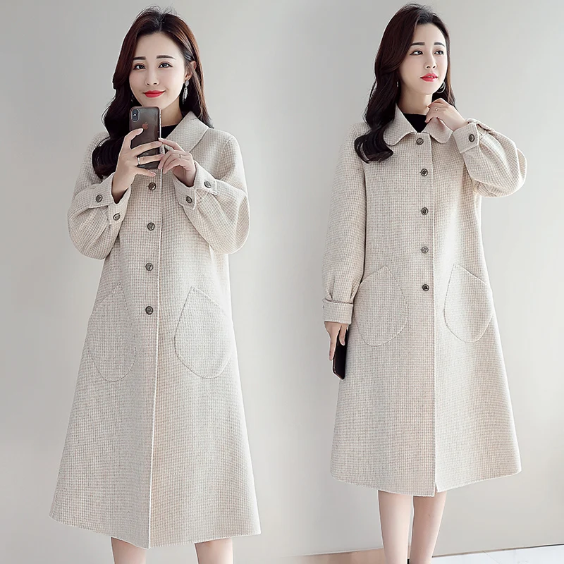 Женская шерстяная куртка 2024 осень и зима новое корейское свободное модное
