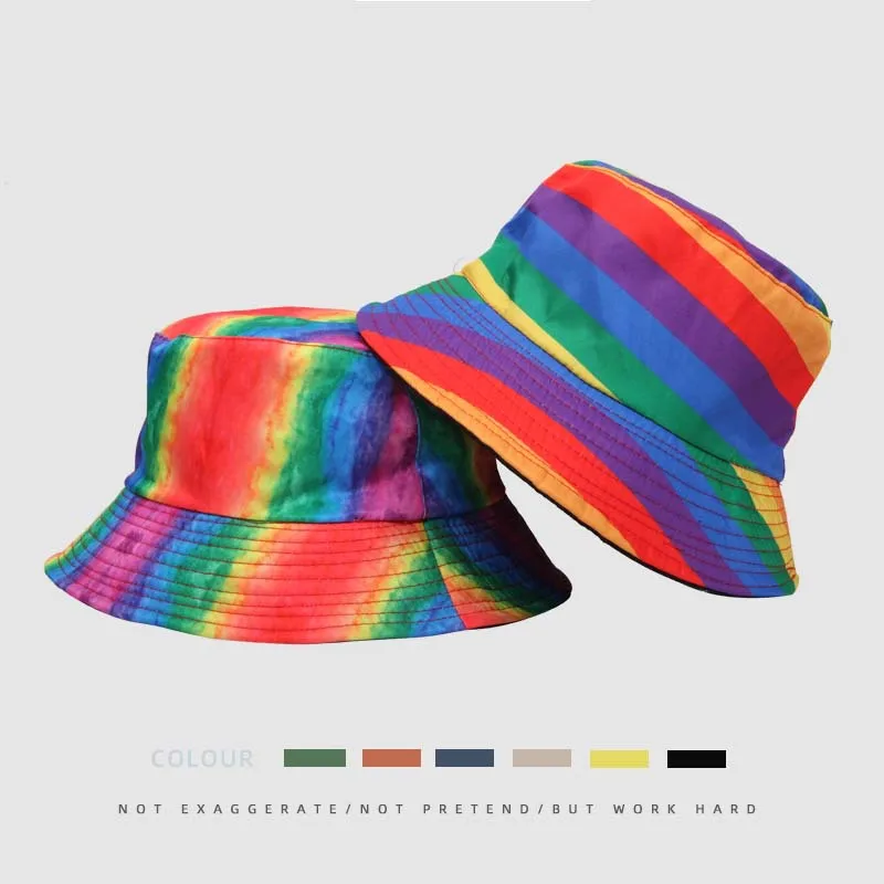 

Новая Радужная Рыбацкая шляпа, Мужская сращивающаяся плоская шляпа, подходящая ко всему дорожная Солнцезащитная шляпа, раковина, двусторонняя, можно носить, женская шляпа