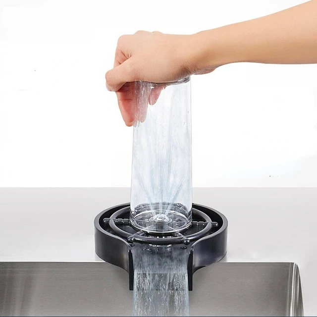 Ins Rinser Automatic Glass Cup Washer High Pressure Bar Kitchen Beer Milk Tea Cup Cleaner Sink Accessories 1