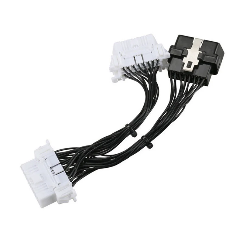 

Automotive OBD2 electronic cable, one split two extension cable, 0.15M OBD one drag two adapter cable, OBD2 extension cable