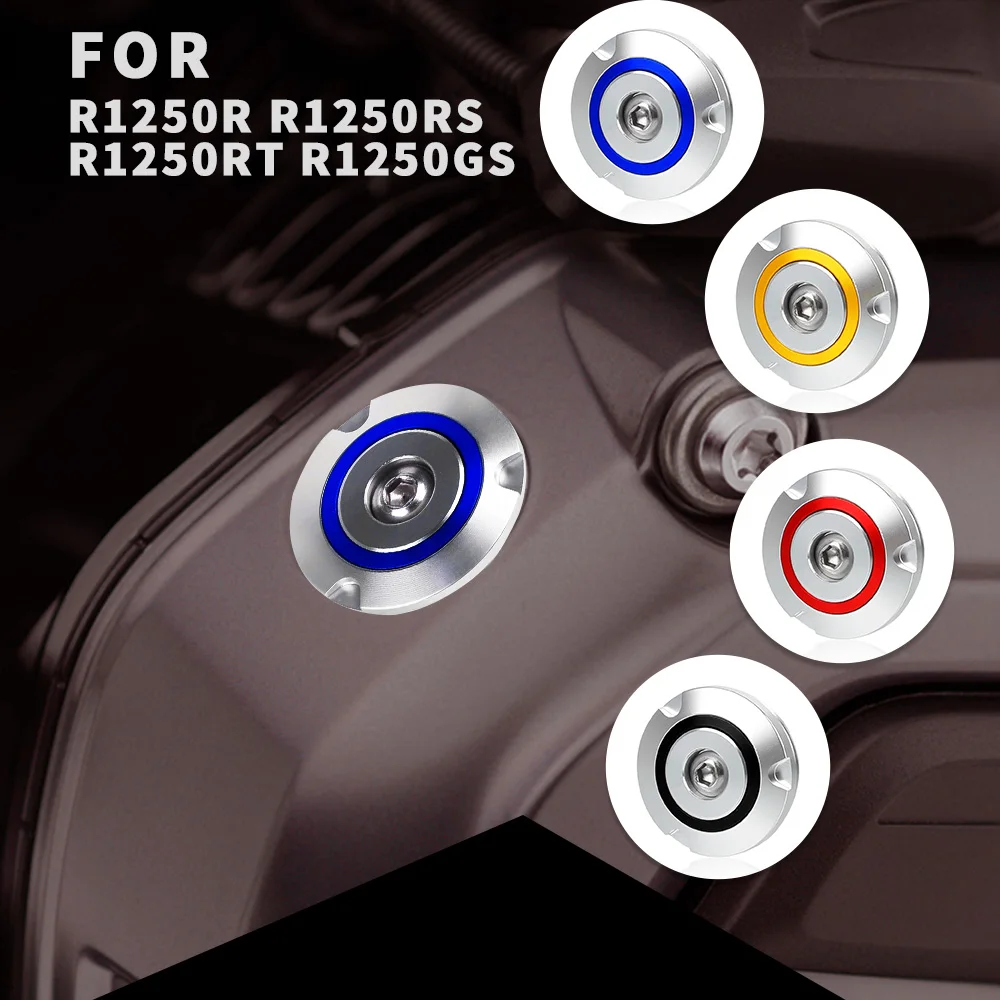 

Motorcycle Accessories CNC Engine Oil Filter Cap Drain Plug Sump Nut Cover For BMW R1250R R1250RS R1250RT R1250GS 2019 2020 2021