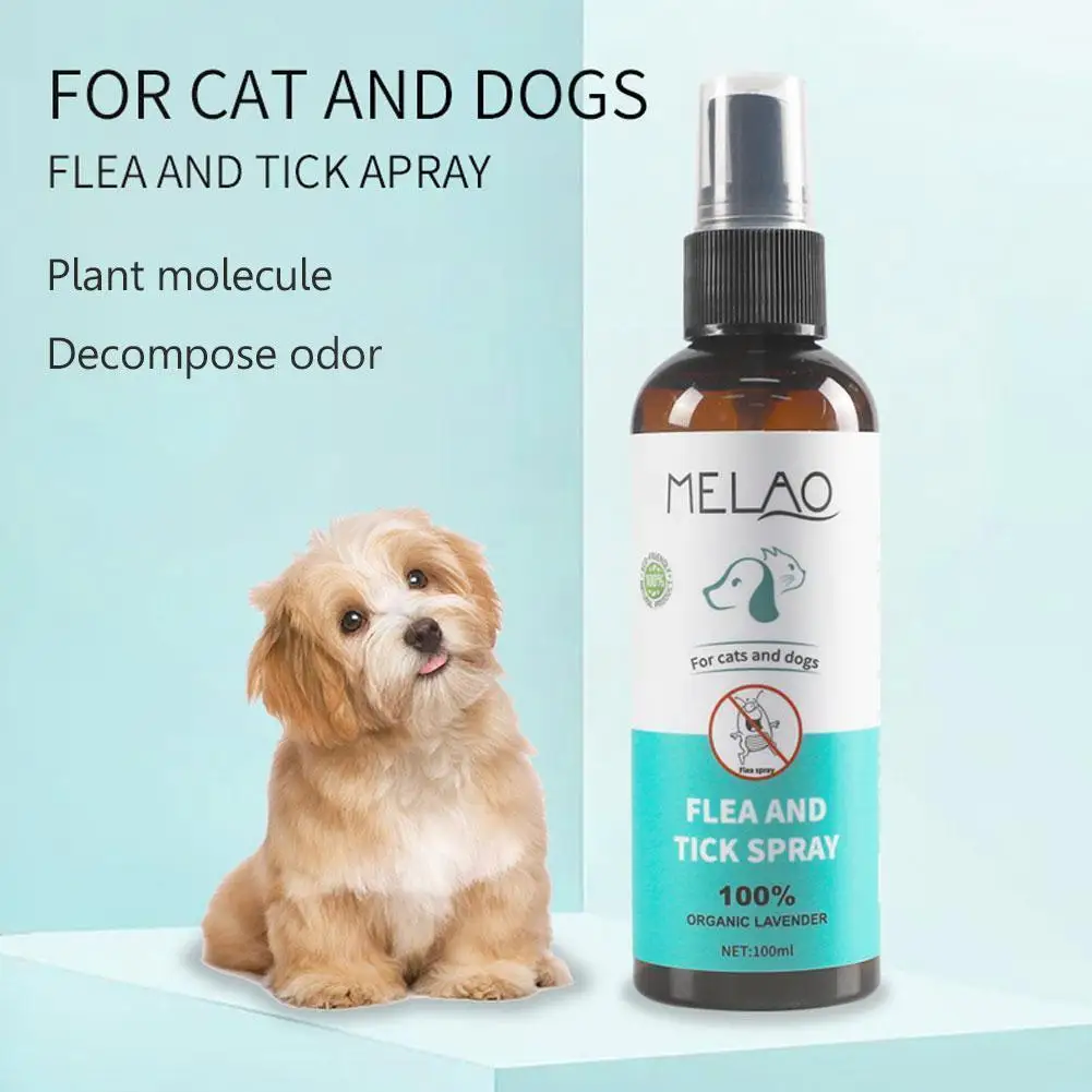 

100ml Pet Flea Spray Pet Dog Flea Killer Vitro Drops Long-lasting Control Repel Fleas Ticks Lice Insect Remover For Cats Do S1f1