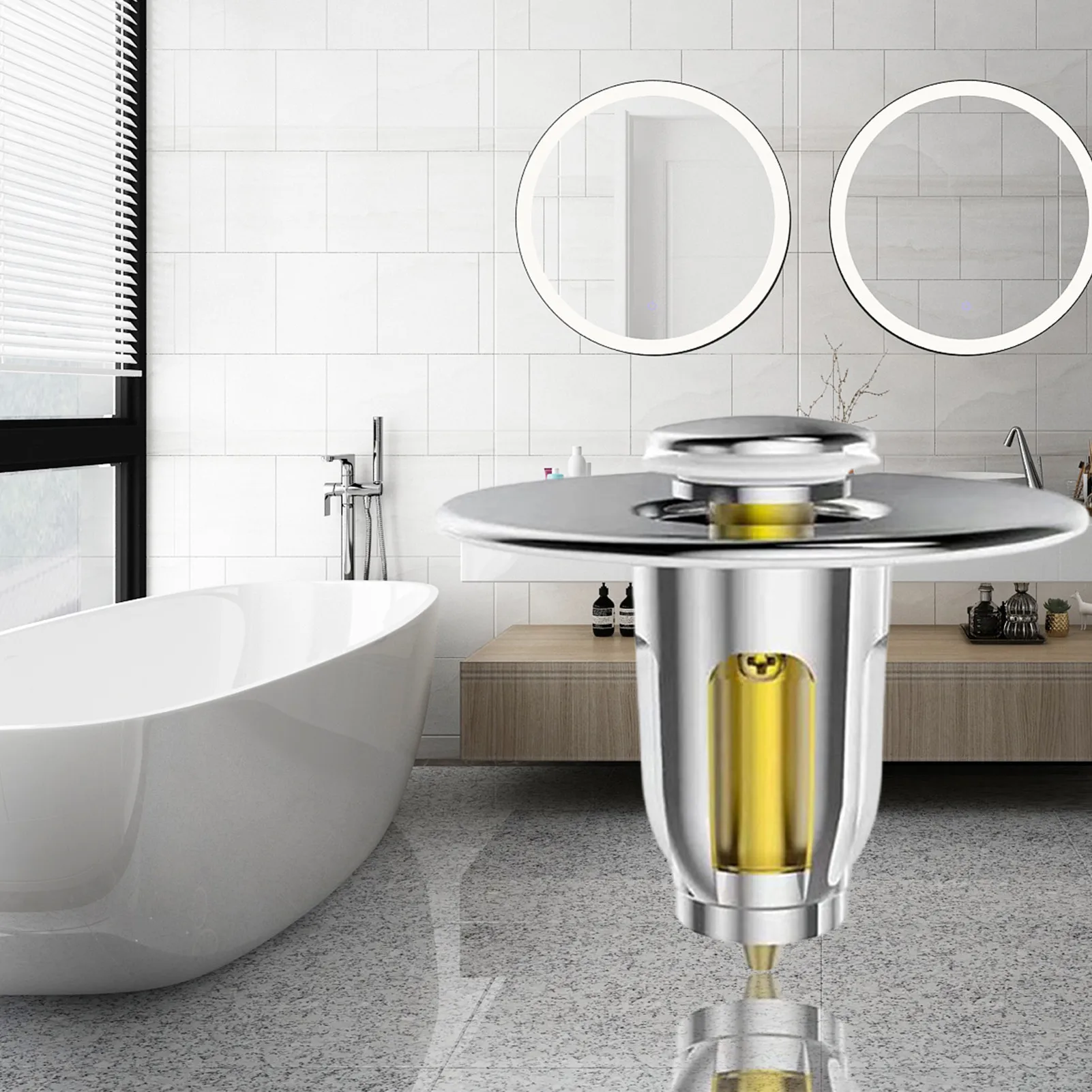 Universal Sink Stopper Stainless Steel Bullet Core Push Type Basin Pop-up Drain Filter With Basket Anti-clogging Plug | Обустройство