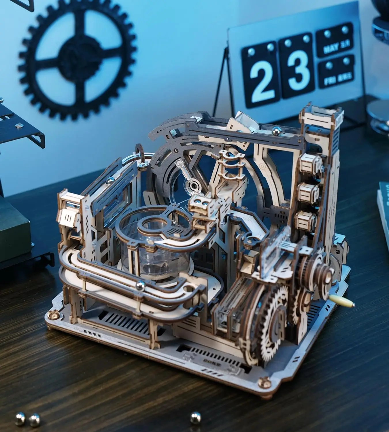 Наборы электрических моделей Robotime Rokr мраморный космопорт 3D пазлы головоломки