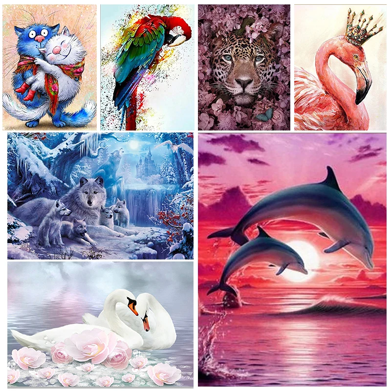

YOUQU 5d Diamond Painting Kit Animal Diamond Mosaic Picture Diamond Embroidery Painting DIY Rhinestone Home Decoration Gift