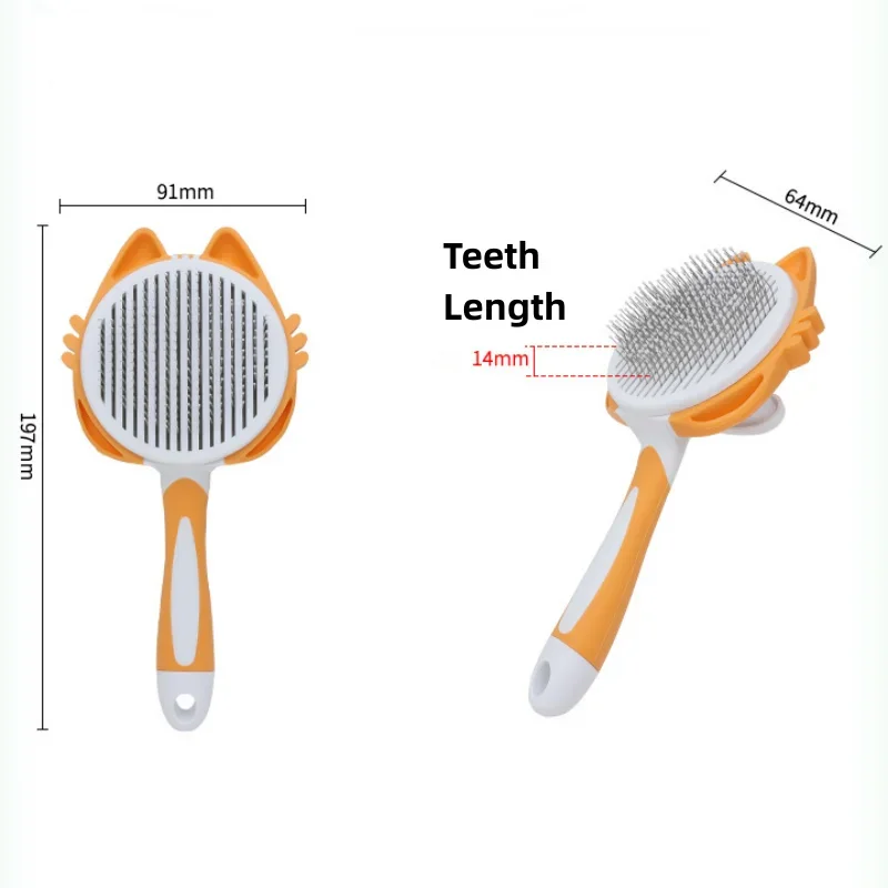 Щетка для собак Самоочищающаяся щетка кошек удаления шерсти домашних животных