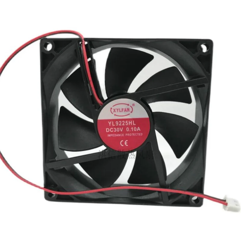 YLFAN 9225 YL9225HL 9CM DC30V 0.10A 9CM 2-проводной бесшумный охлаждающий вентилятор
