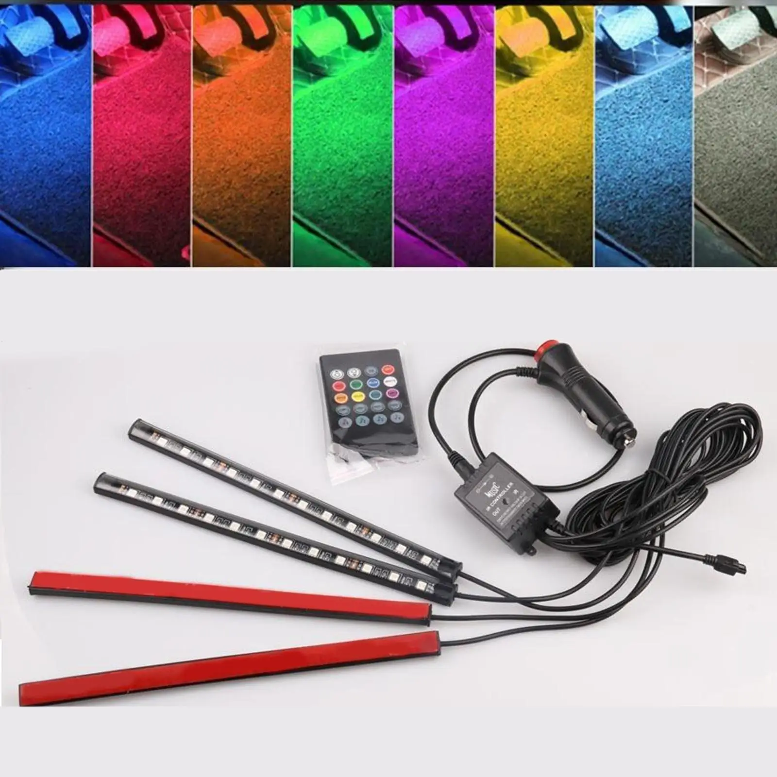 

RGB LED Car Strip Light Interior Accessories Floor Decorative Lamps