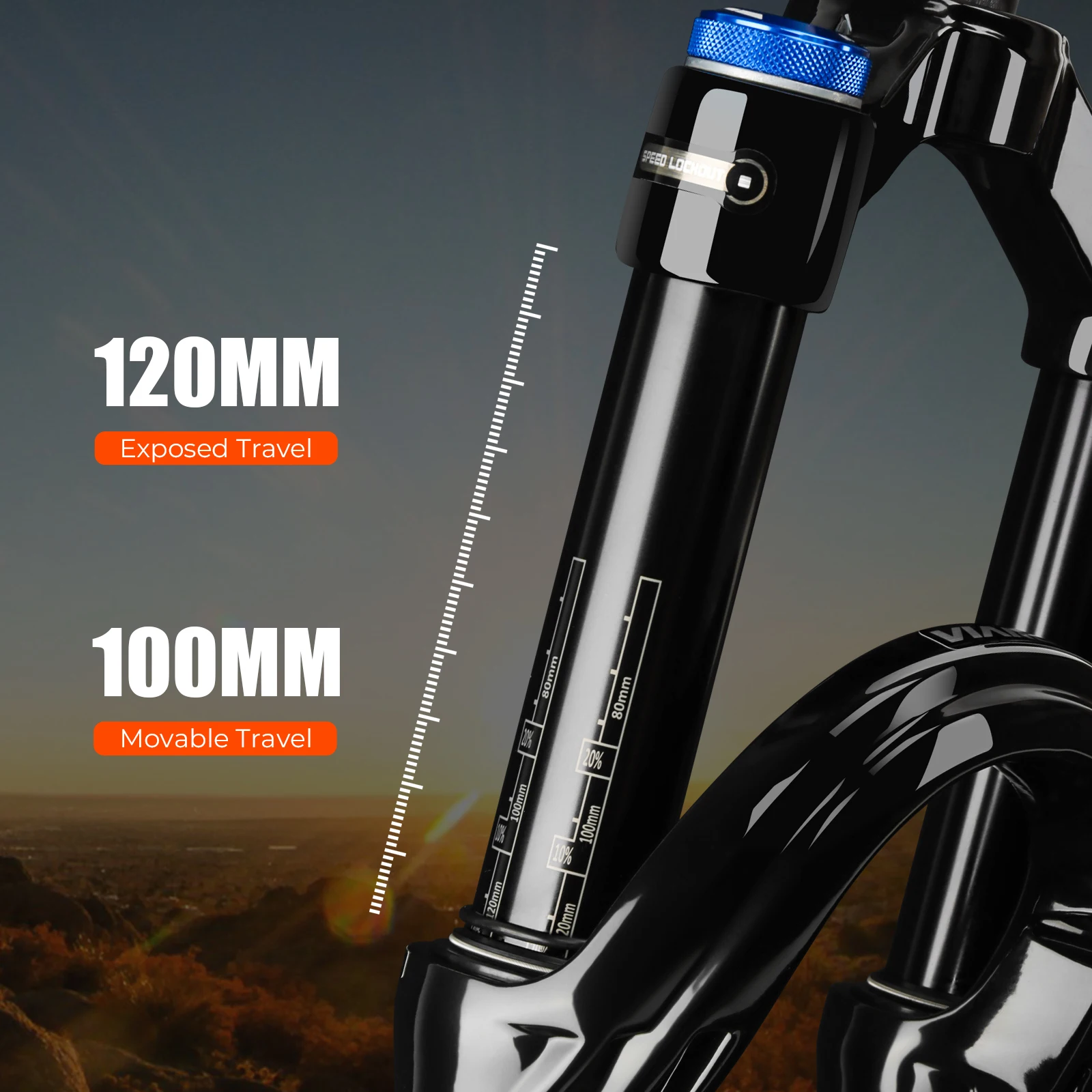 VIARON прямая трубка велосипедная подвеска воздушная вилка 26/27 5/29 дюймов MTB 32 мм 9x100