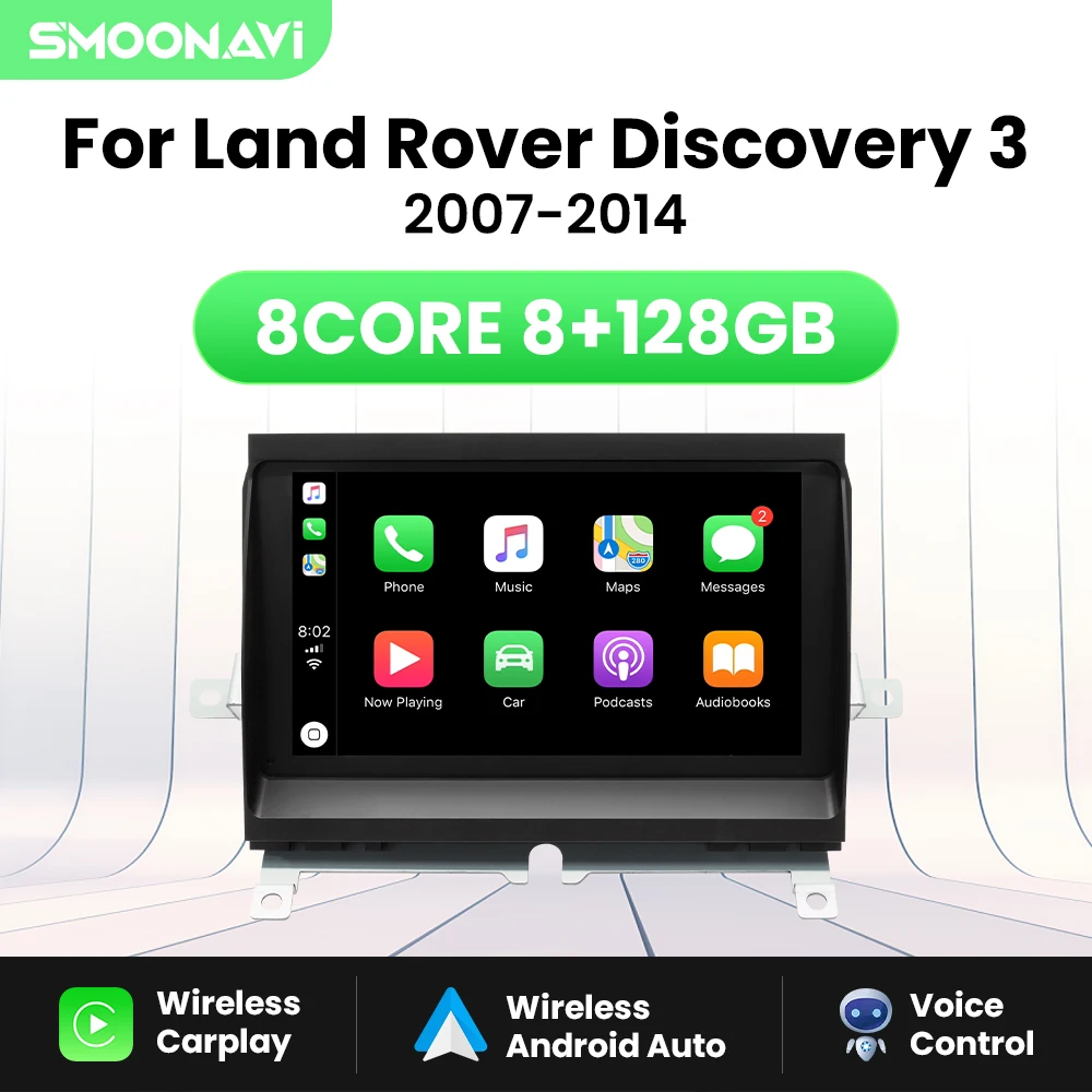

Автомобильный мультимедийный плеер на Android 12 для Land Rover Discovery 3 LR3 L319 2004-2009 8 Гб 128 ГБ навигация DSP 4G Wifi