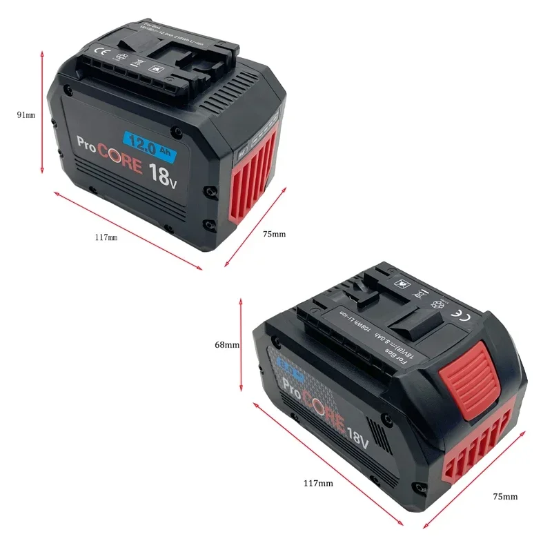 8Ah 10Ah 12Ah 15Ah ProCORE replacement battery for Bosch 18V cordless tools BAT609 BAT618 GBA18V 21700 high power 5C cell