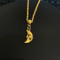 new products hot selling fashion trend jewelry personality wild hip hop half moon pendant necklace jewelry