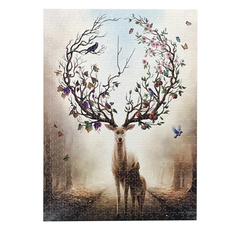 

Magischer Hirsch 1000 Teile Erwachsenenpuzzle Magical Deer 500pc Jigsaw Puzzle, Multicoloured