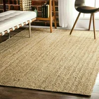 Jute Rug Home Hand-woven Jute Carpet Runner-up Natural Handmade Carpt Rug 2x6 Foot Woven Double-sided Rug