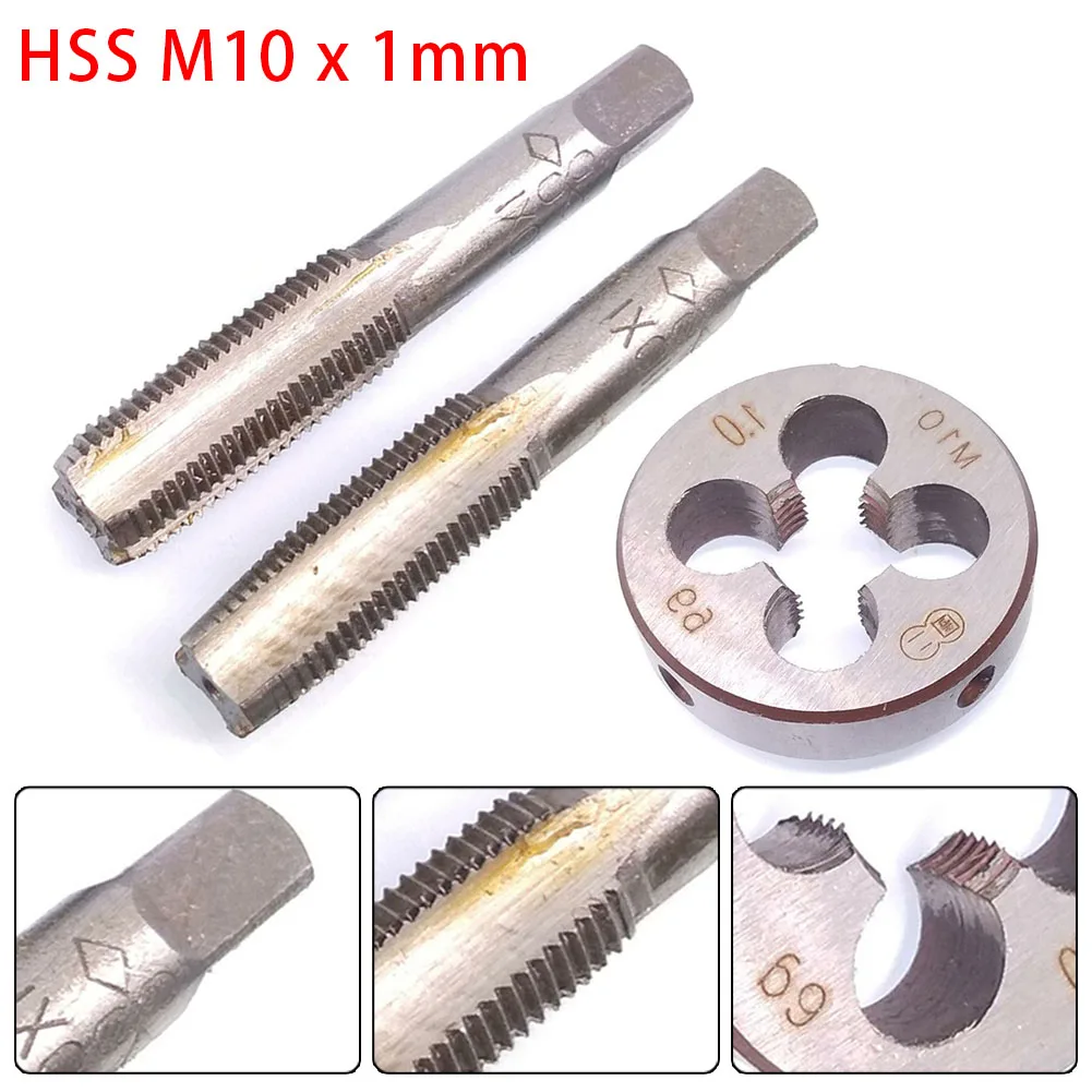 

100% Brand New Tap & Die HSS M10 X 1mm Taper 59mm Die HSS Hand Taps High Speed Steel M10 X 1mm Plug Tap Right Hand