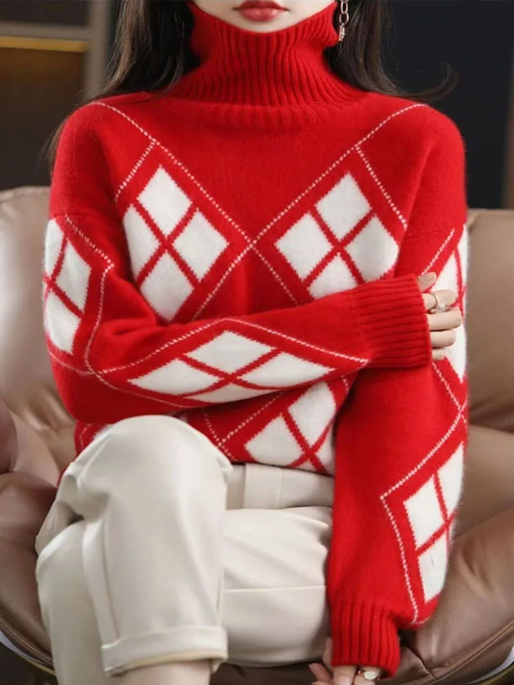 Пуловер с высоким воротником свитер женская верхняя одежда новинка пушистый на