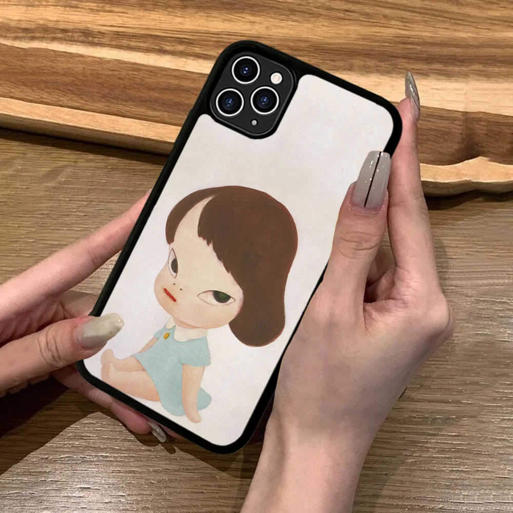 Yoshitomo Nara чехол для телефона силиконовый ПК + ТПУ IPhone 11 12 13 14 15 16 Plus Pro Max