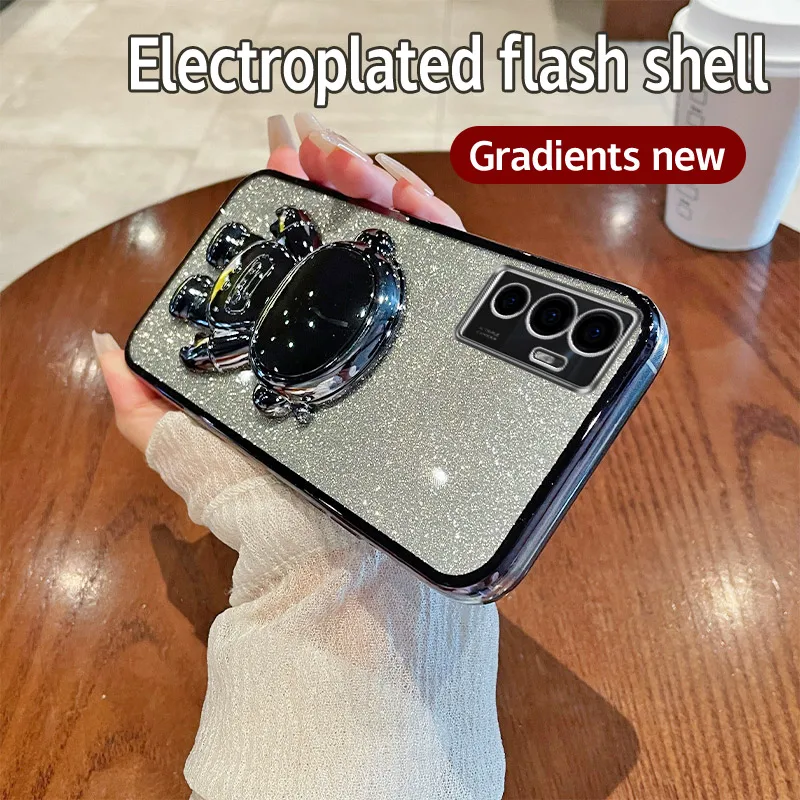 Чехол для телефона Vivo V23e 5G мягкий силиконовый чехол из ТПУ с блестками V2116 V2126