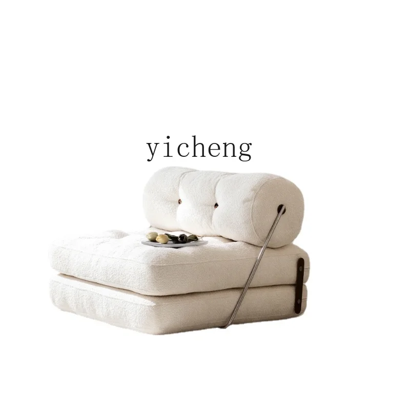 Zc Крем Стиль овечья шерсть тофу блок одиночный диван кровать пол квадратный