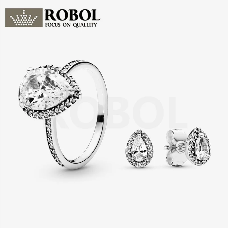 

Высококачественное кольцо из стерлингового серебра S925, кольцо в форме капли из белого циркония, классическое и просторное, ослепительное и ослепительное, бесплатная доставка