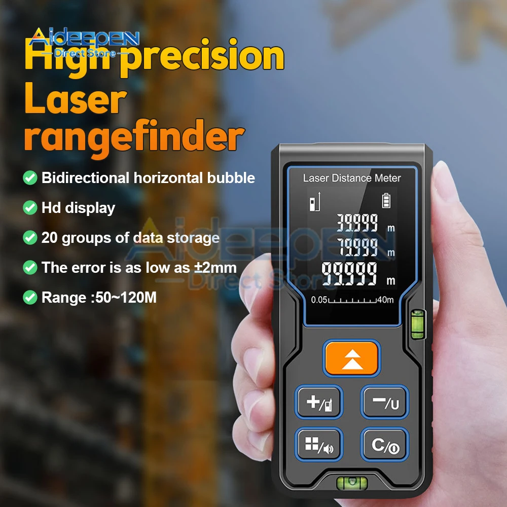 

40/60/80/100M Rangefinder Laser Distance Meter High-precision Infrared Measuring Instrument Handheld Electronic Ruler Measuring