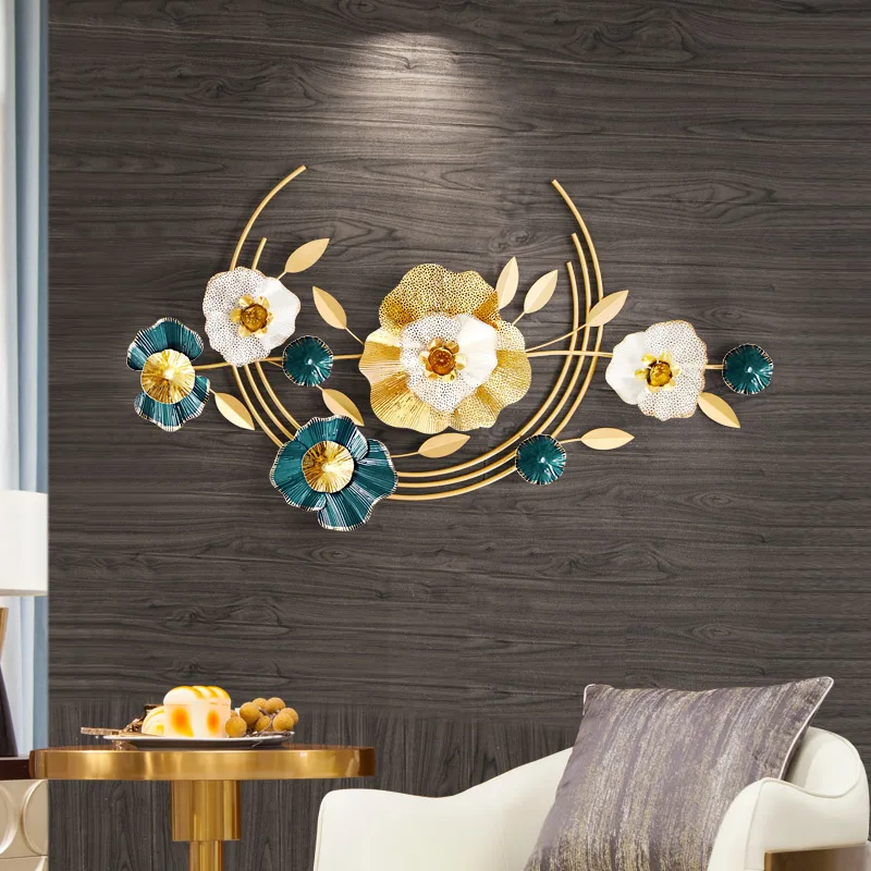 

Creative Iron Wall Hanging Background Decoration Living Room Entrance Flower Pendant Porch Plant Stamen Bedroom Wall Decoration