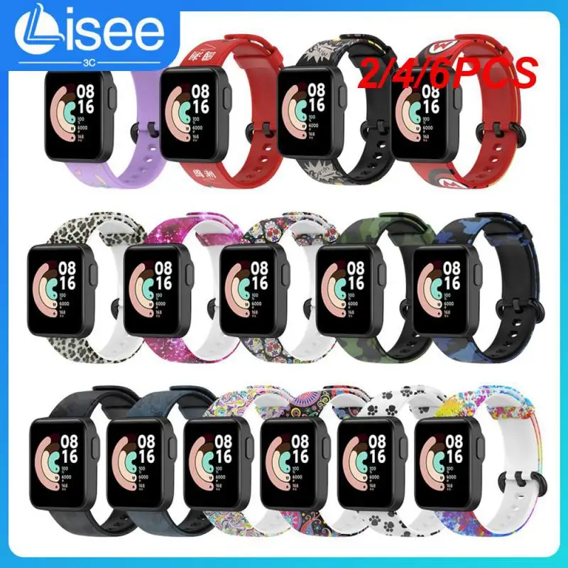 

2/4/6PCS Smart Accessories Waterproof Printed Strap For Redmi Watch Replacement Watchband Sweatproof Wristband For Mi Watch Lite