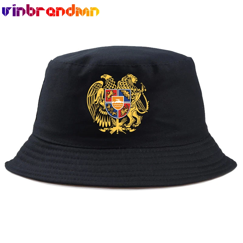 

Armenian Flag Vintage Armenia Badge Sun Hat Bucket Funny Summer Holiday Novelty Beach Outdoor Cap Fishing Hats Sun Protetion Hat