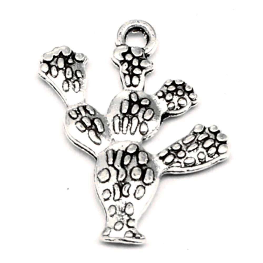 

80pcs Wholesale Jewelry Lots Cactus Charms Pendant Supplies For Jewelry Materials 20x24mm