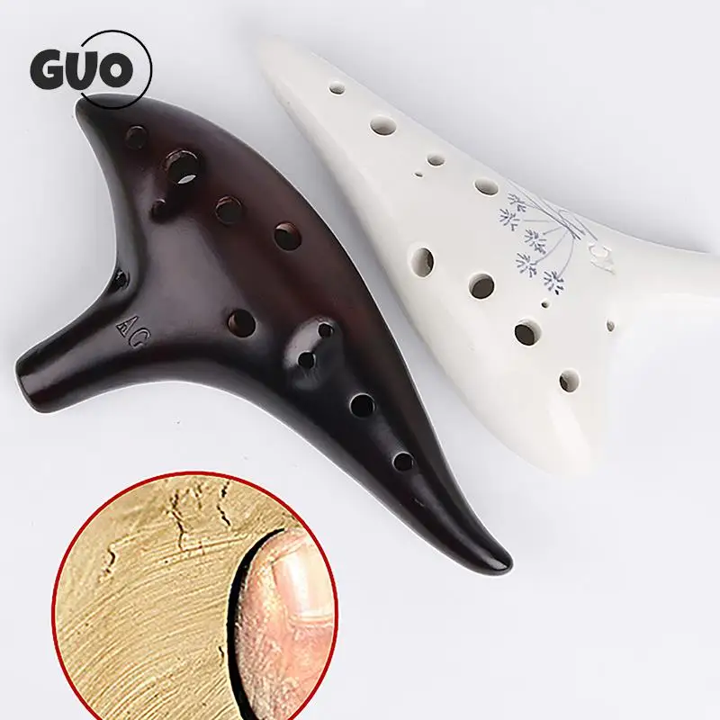 

Классический керамический музыкальный инструмент Ocarina с 12 отверстиями, музыкальный инструмент для любителей музыки, аксессуары для начинающих