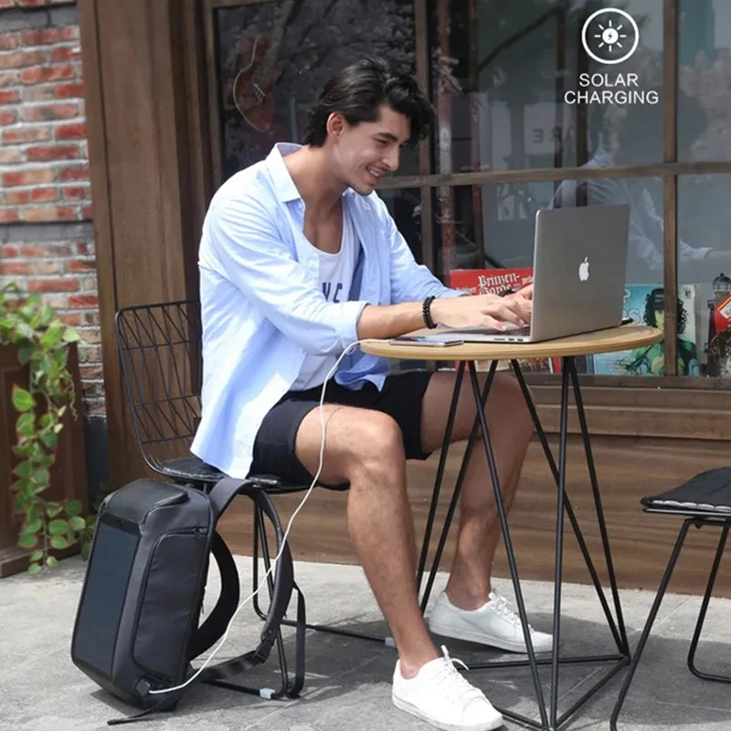 Рюкзак мужской непромокаемый под ноутбук с USB-портом и защитой от кражи