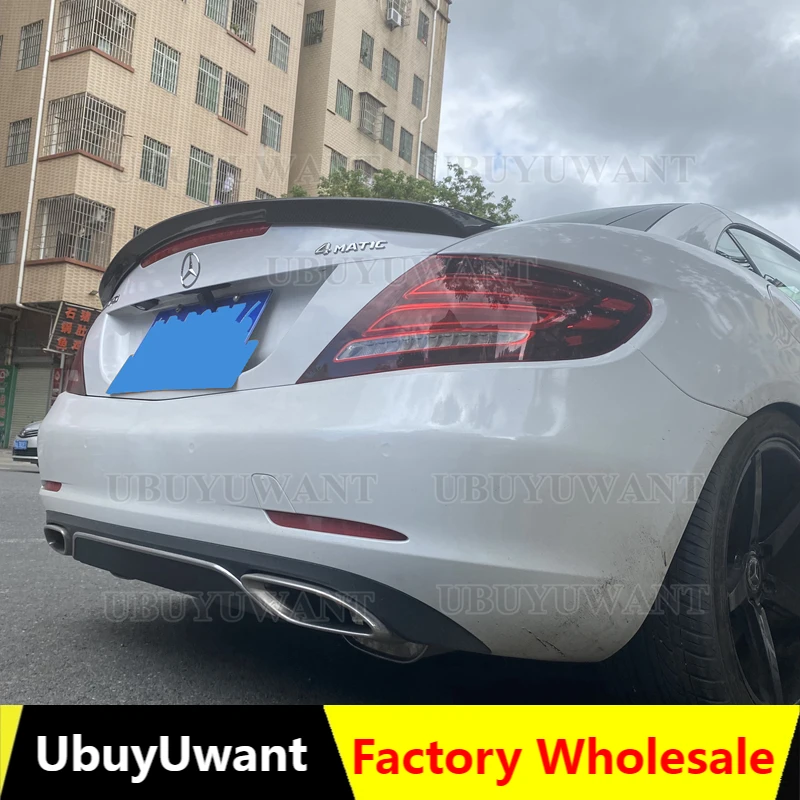 

Для Benz R172 SLK Class Convertible 2 Door 2012-Up высокое качество углеродное волокно задний Багажник крыло губа задний спойлер крыло автозапчасти