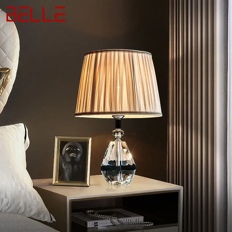 

BELLE Modern Crystal Luxury Table Lamp LED Creative Dimming Desk Lights for Home Living Room Bedroom Bedside Decor