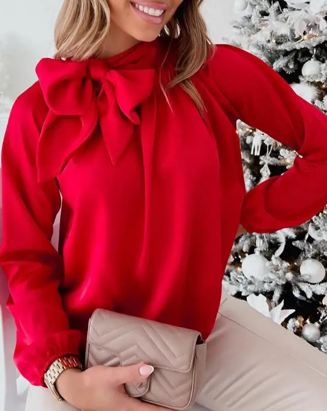 

Блузка женская с длинным рукавом-фонариком, на осень