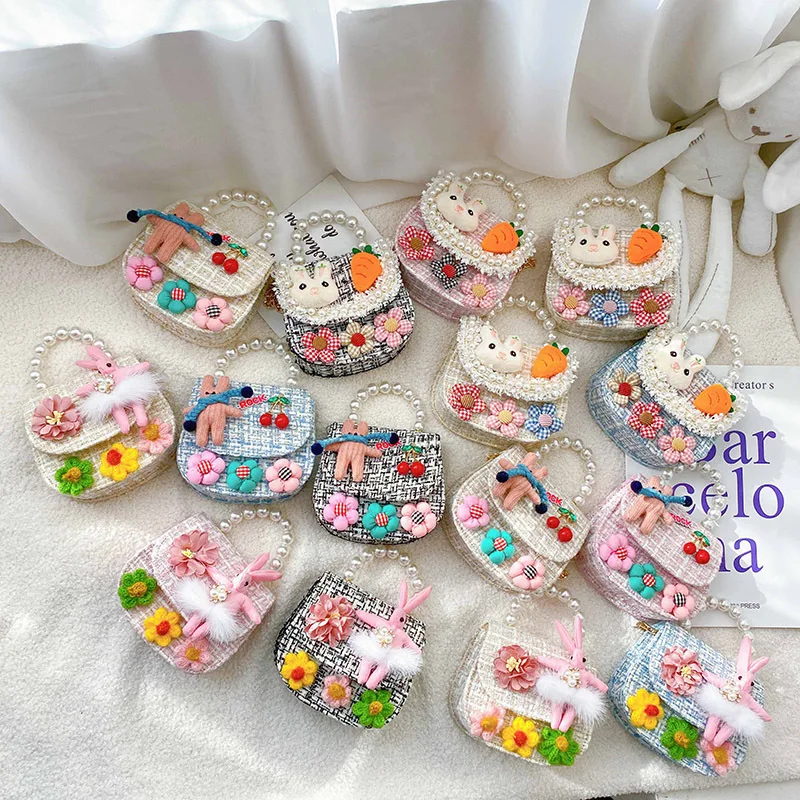

Children's Bag Girl Cute Super Cute Bunny Girl Handbag Princess Bag Western Style Fashion Little Messenger Bags
