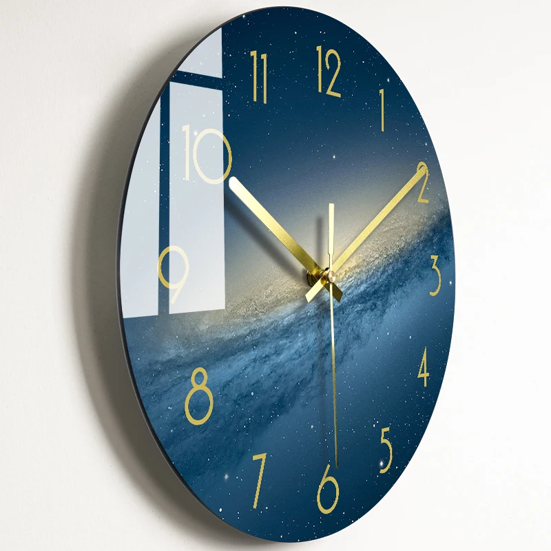 

Bedroom Glass Wall Clock Nordic Large Modern Kitchen Wall Clocks Thick Watches Novelty Living Room Watch Home Decor 35X35 CM
